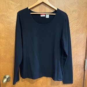 L.L. BEAN Women's Black Long Sleeve Top